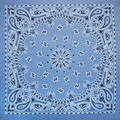 Domestic Chambray Blue Paisley Bandanna